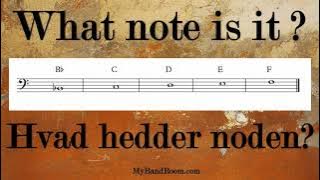 What note is it? Bass Clef Bb to F